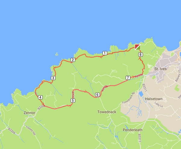 Circular walk West from St Ives